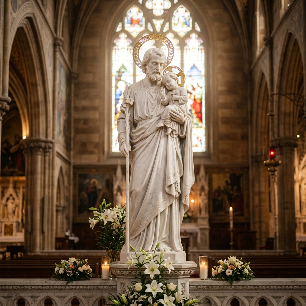 Statue of Saint Joseph with Baby Jesus